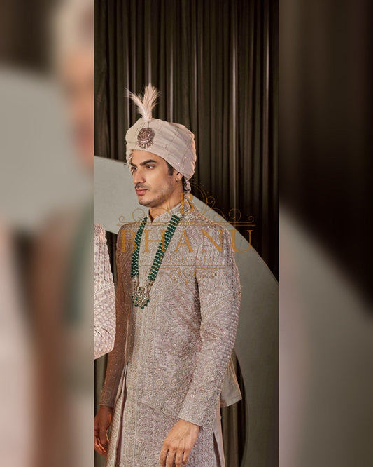 Sherwani with dense hand work