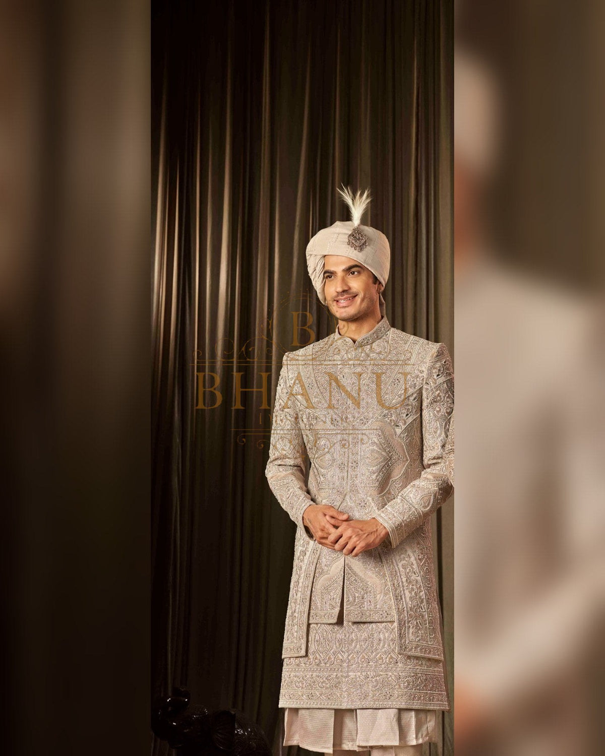Sherwani with hand work