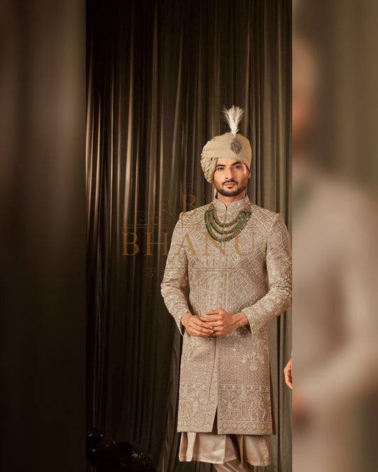 Sherwani with hand work
