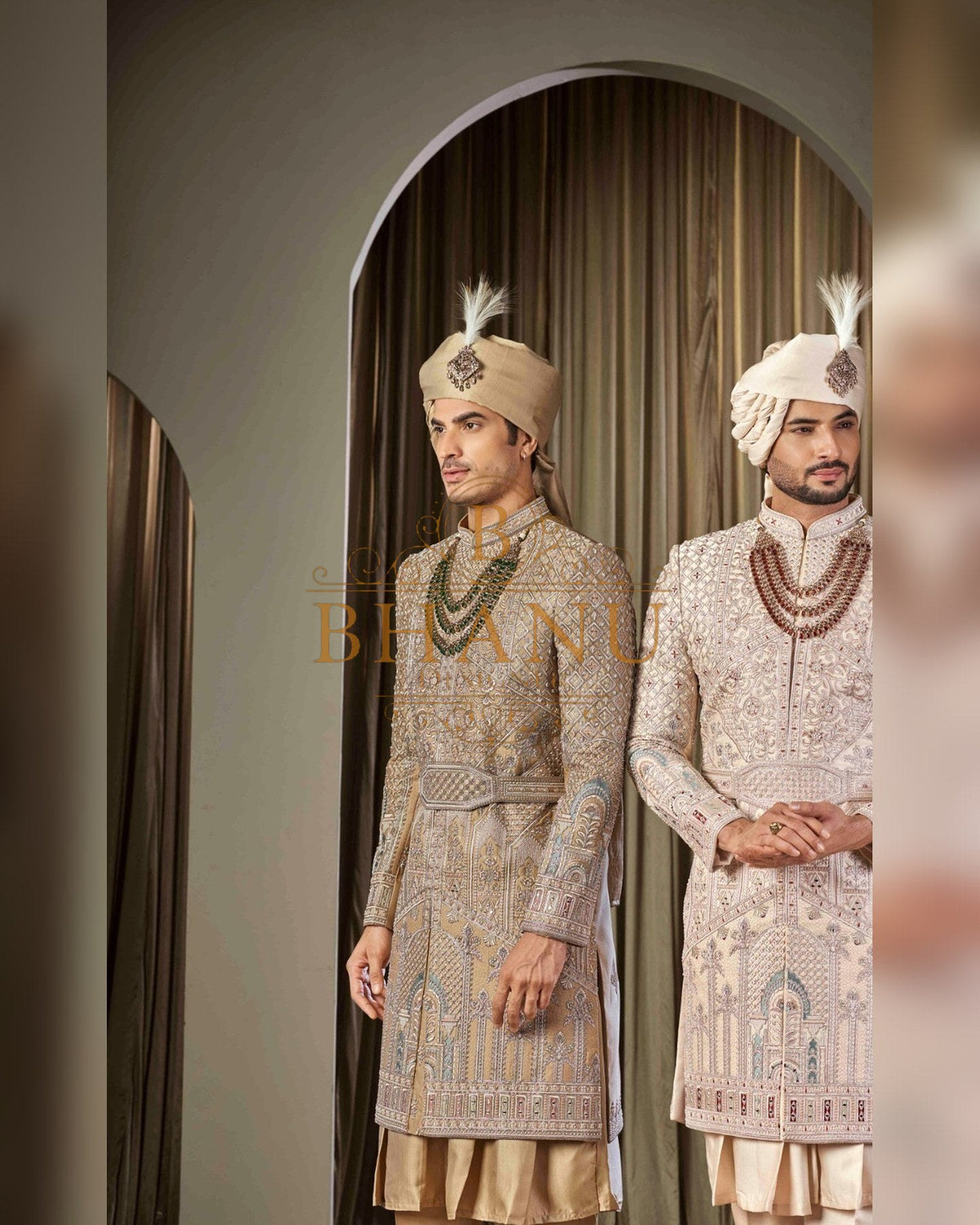 Sherwani with dense hand work