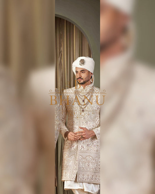 Sherwani with hand work