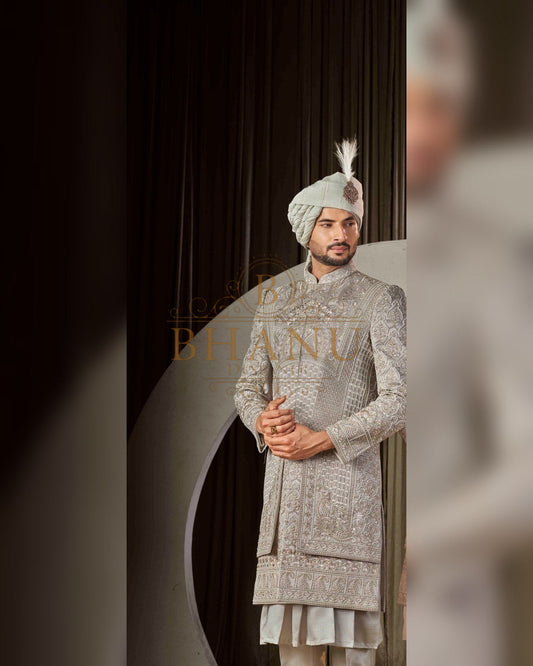 Sherwani with hand work