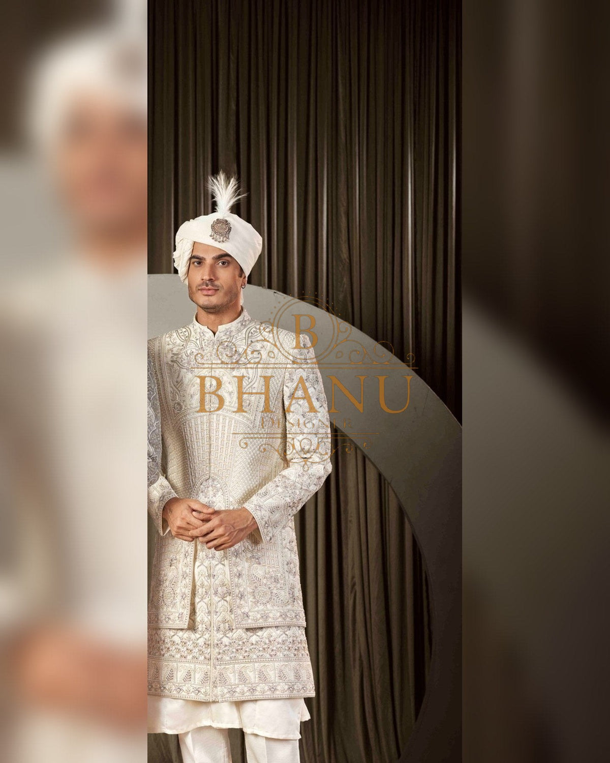 Sherwani with hand work