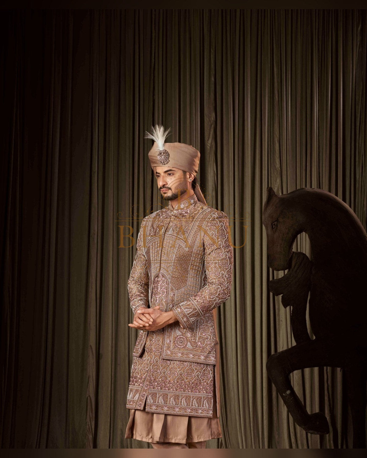 Sherwani with hand work