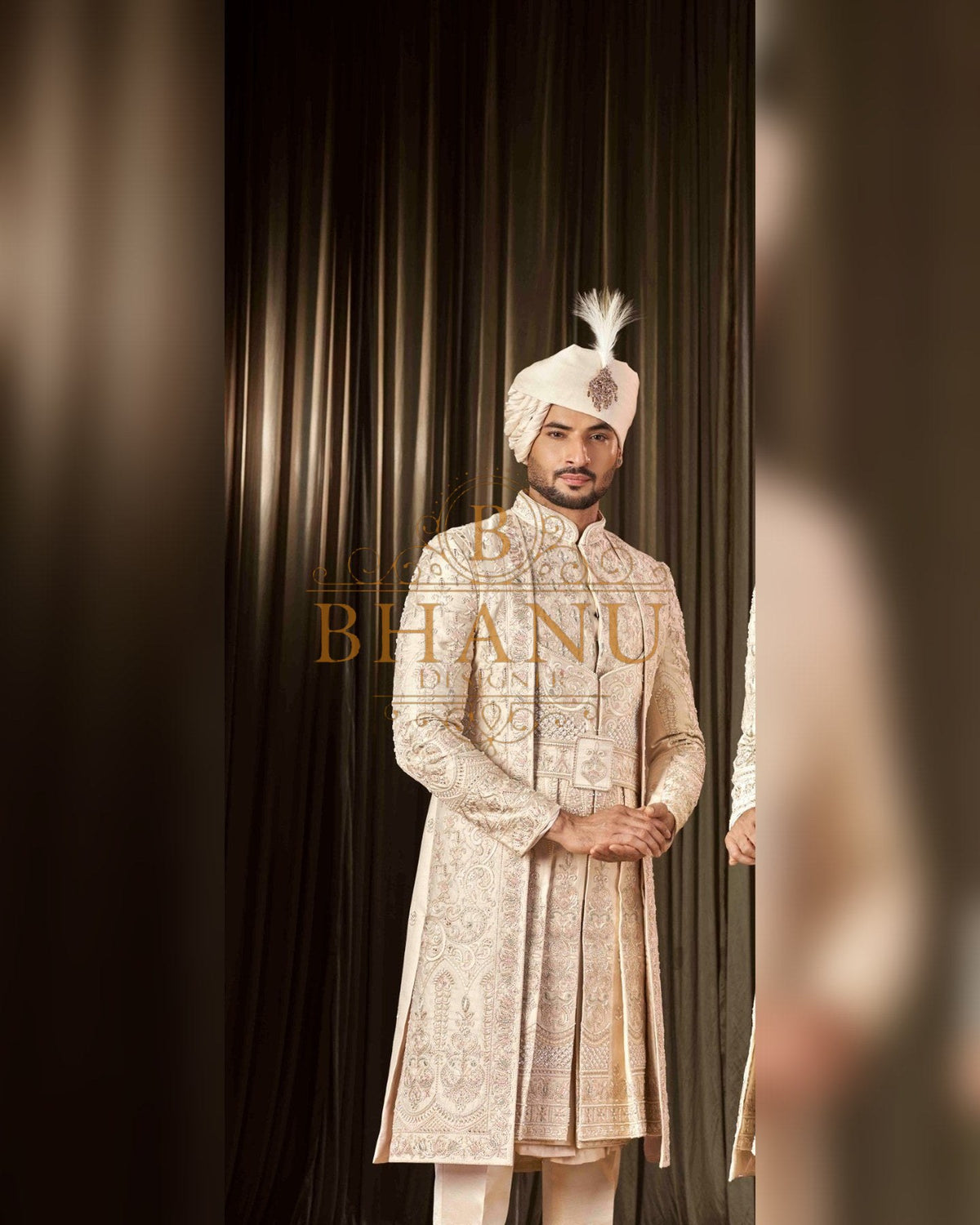 Sherwani with hand work