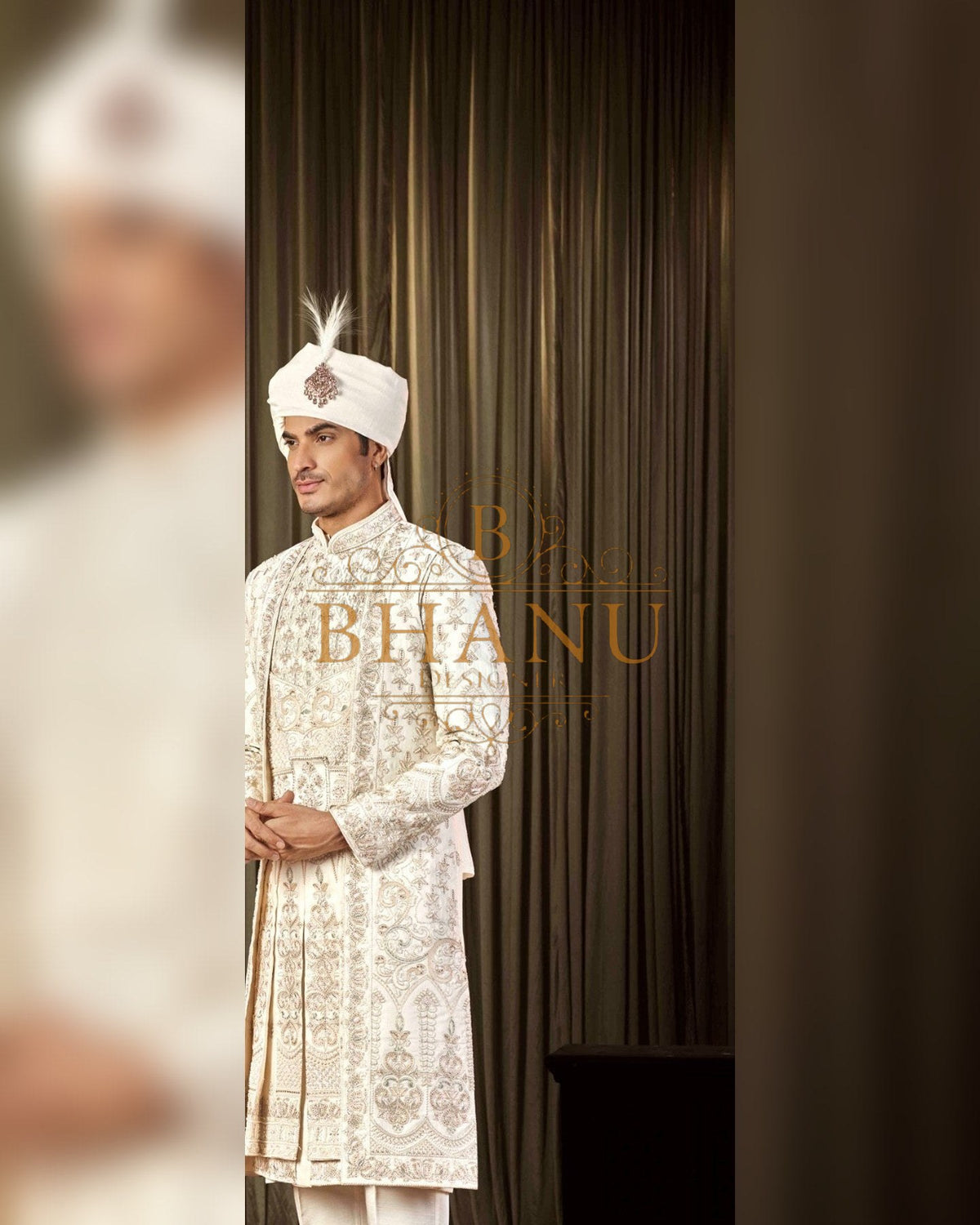 Sherwani with hand work
