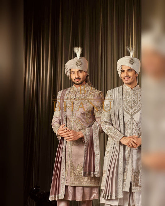 Sherwani with dense hand work