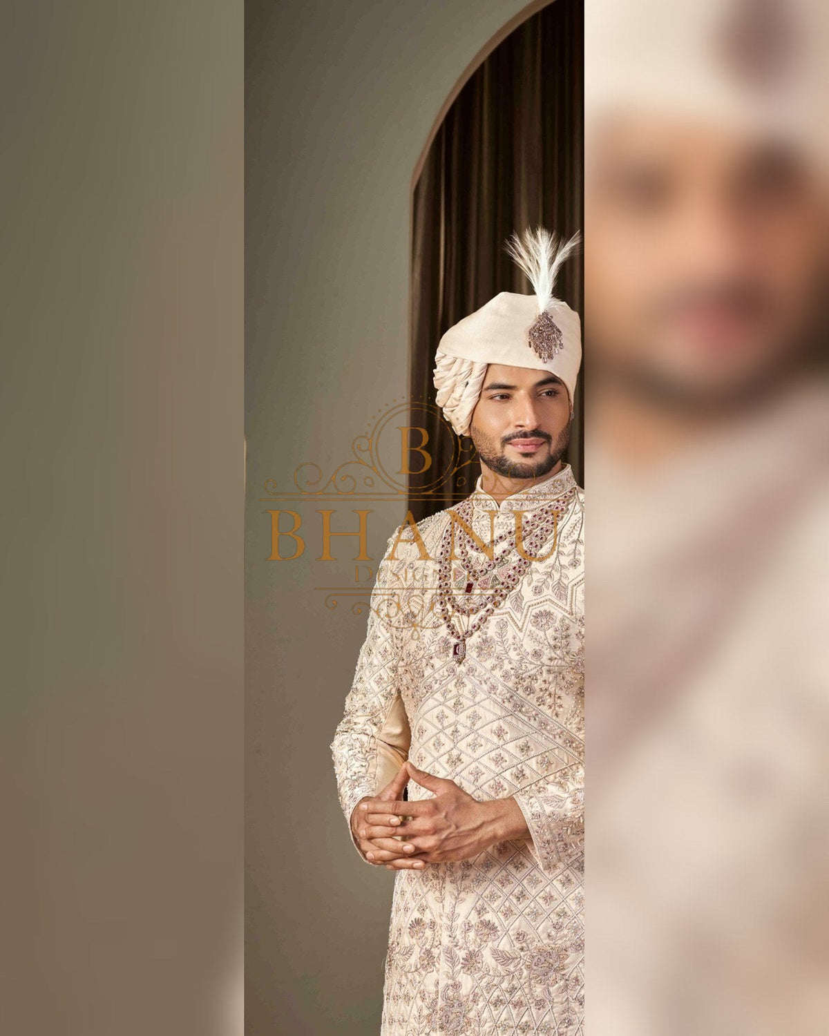 Sherwani with hand work