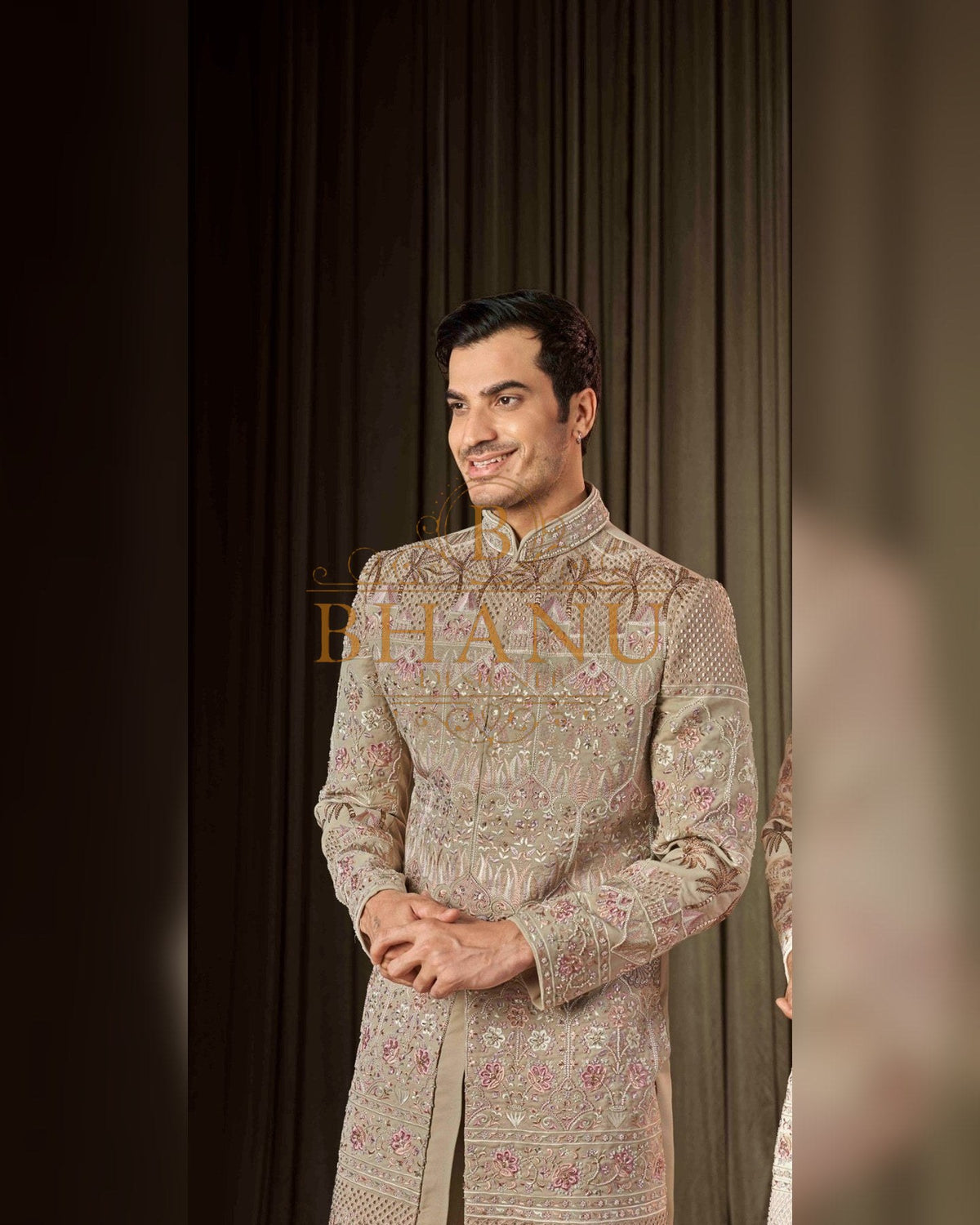 Sherwani with dense hand work