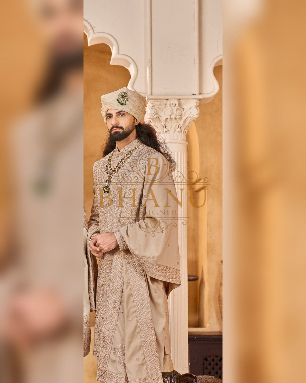Rajwadi Sherwani with hand work