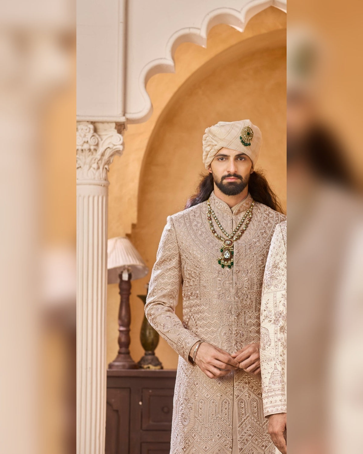 Rajwadi Sherwani with hand work