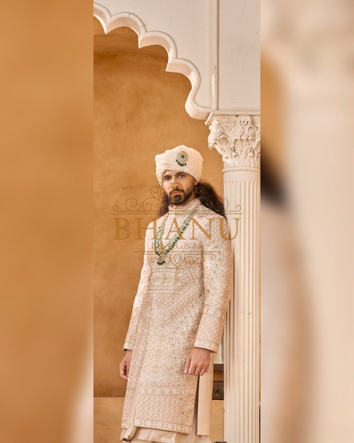 Rajwadi Sherwani with hand work