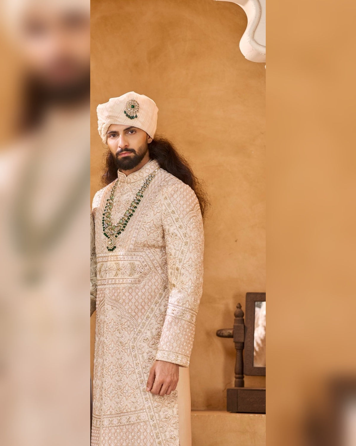 Rajwadi Sherwani with hand work