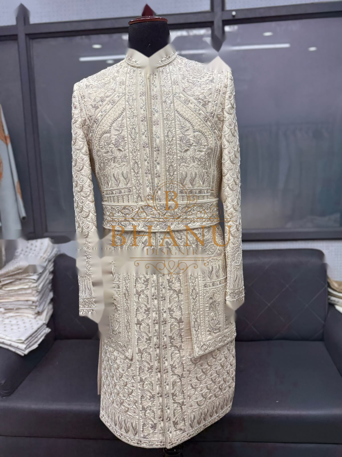 Design 754, a sherwani made to order by Bhanu Designer