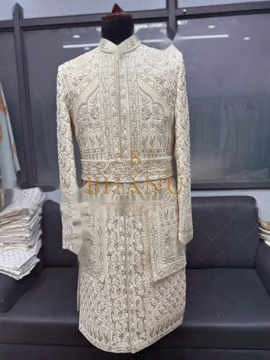 Design 754, a sherwani made to order by Bhanu Designer
