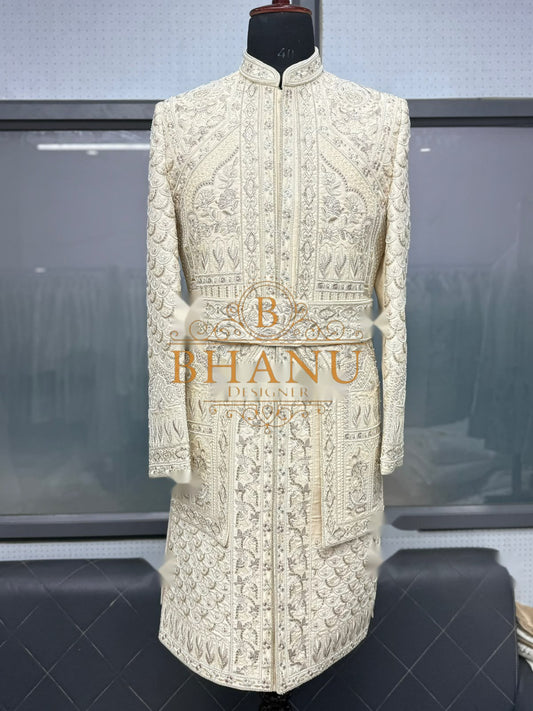 Design 755, a sherwani made to order by Bhanu Designer
