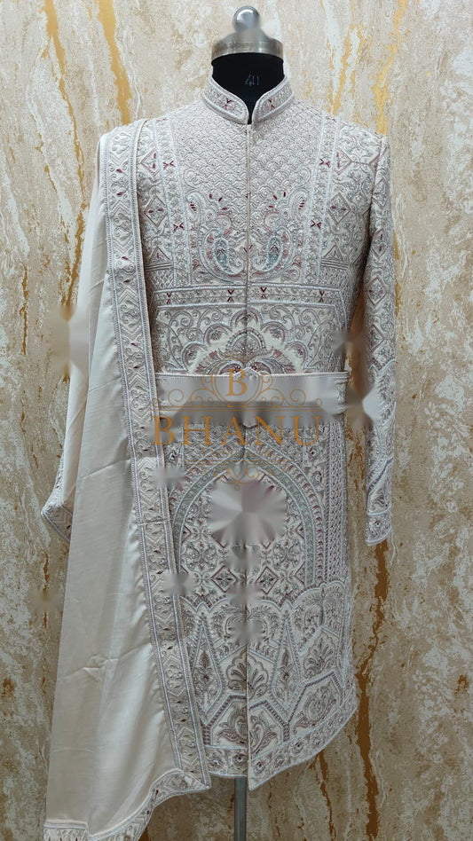 Design 762, a sherwani made to order by Bhanu Designer