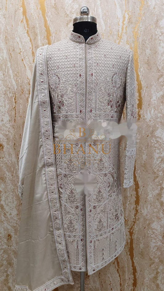Design 763, a sherwani made to order by Bhanu Designer