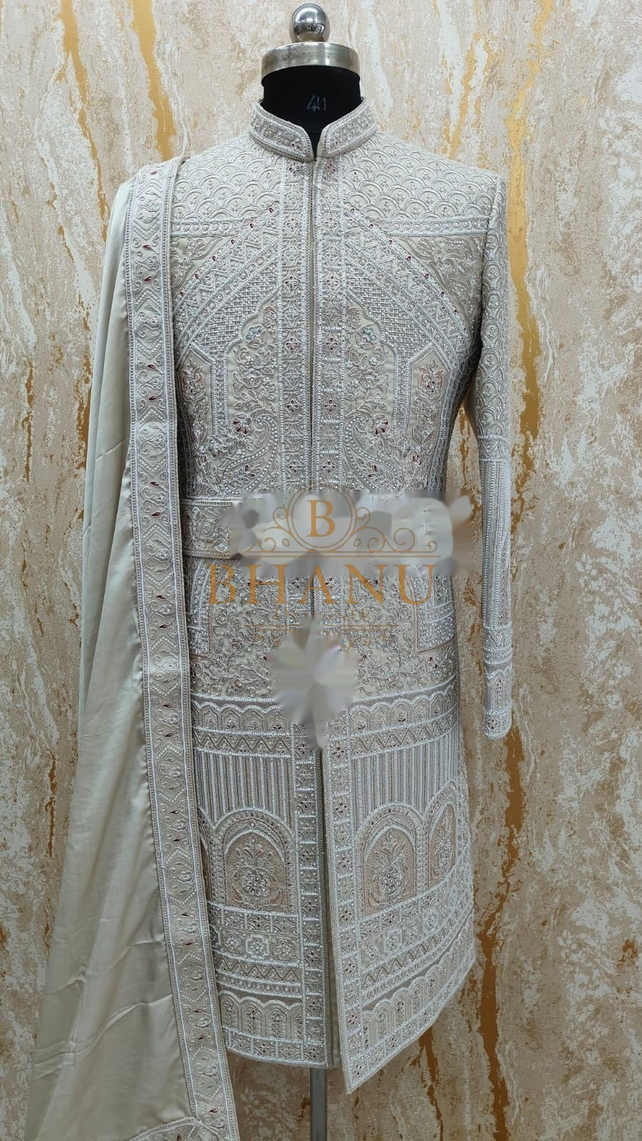 Design 764, a sherwani made to order by Bhanu Designer