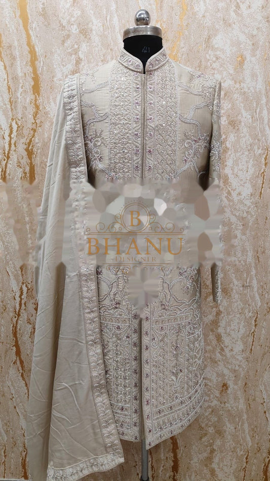 Design 766, a sherwani made to order by Bhanu Designer