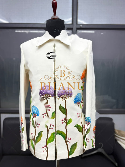 Design 772, a zipper jacket made to order by Bhanu Designer